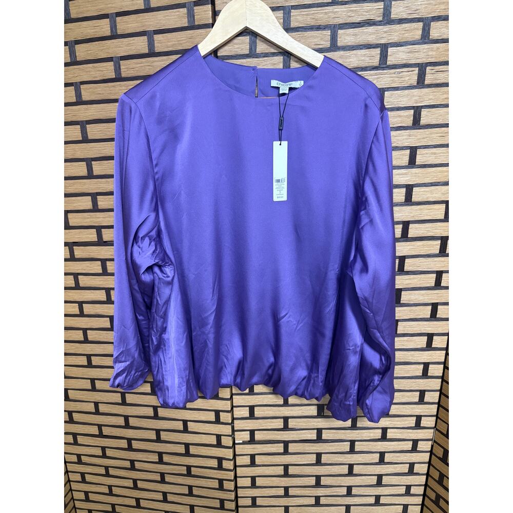 Chico’s Purple Blouse Size 3 (size 16)